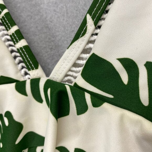 Cupshe Swiwsuit Womens Medium One Piece Green Leaves The Forest Deep V - Picture 4 of 13